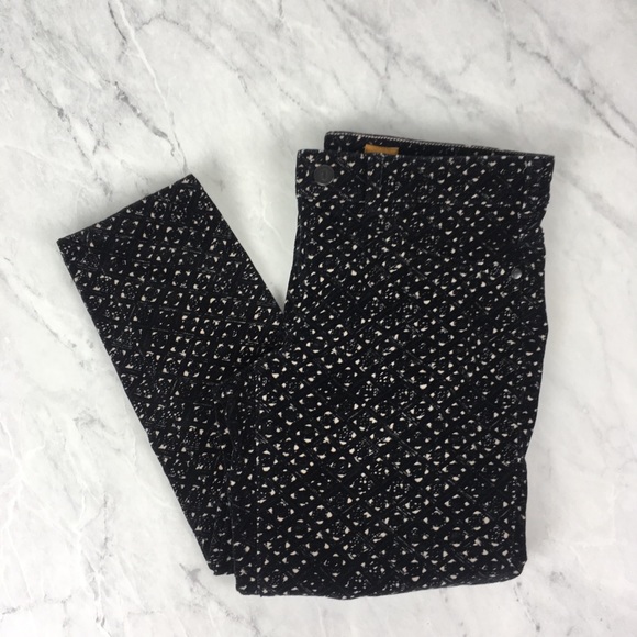 Pilcro and the Letterpress Denim - Anthropologie Black Print Jeans, Size 26